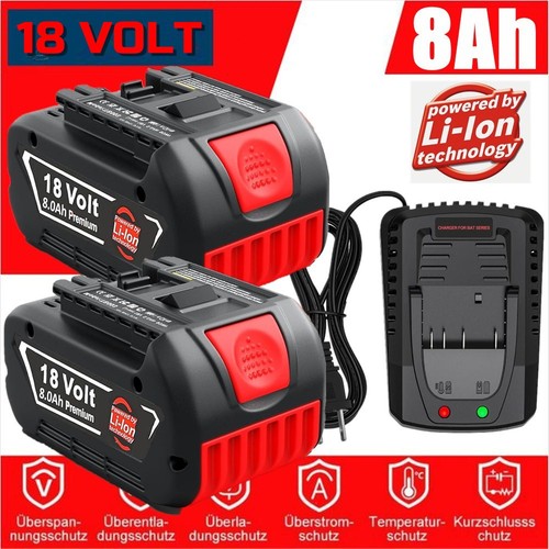 Akku für bosch 18v 8ah - 2x,